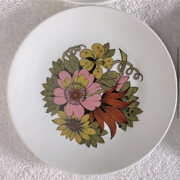 Vintage Ridgway Ironstone Kyoto Flower Pattern Side Snack Plates x4 - Picture 5 of 11